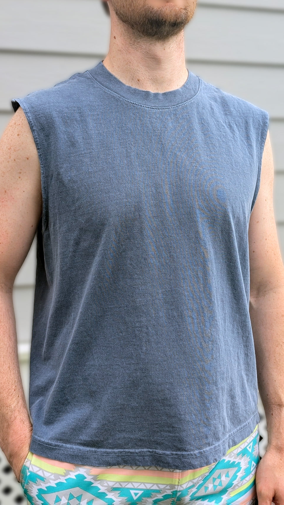 AMO Tank - Men's Cut - Faded Navy
